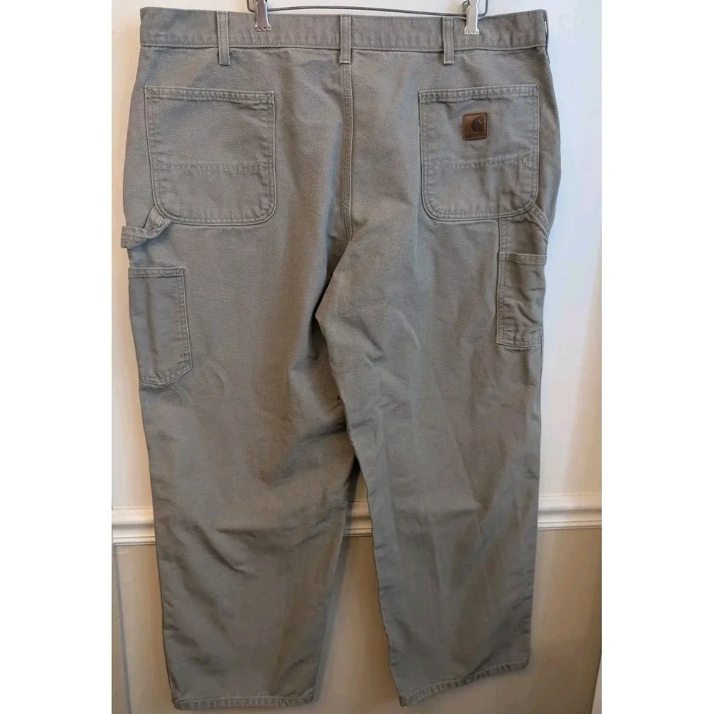 Carhartt‎ Dungaree Rugged Work Pants Canvas Size 42x30 Beige Workwear Streetwear